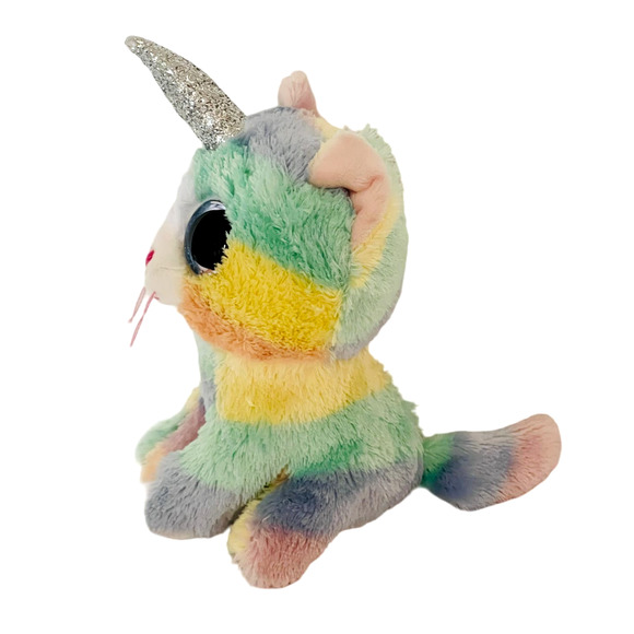 Ty Beanie Boos Cat Unicorn Heather Unicat Plush Toy Stuffed Animal No Tag 6" - Picture 4 of 9